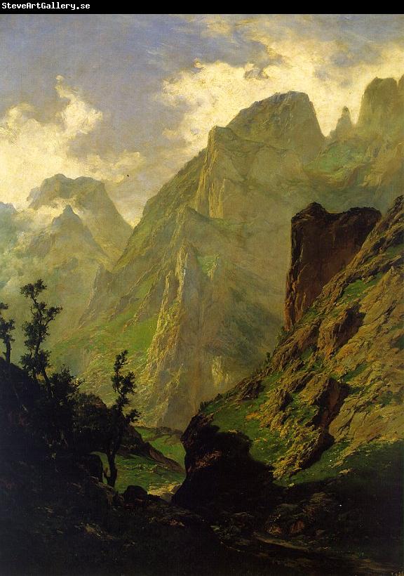 Carlos de Haes The Peaks of Europe,  The Mancorbo Canal